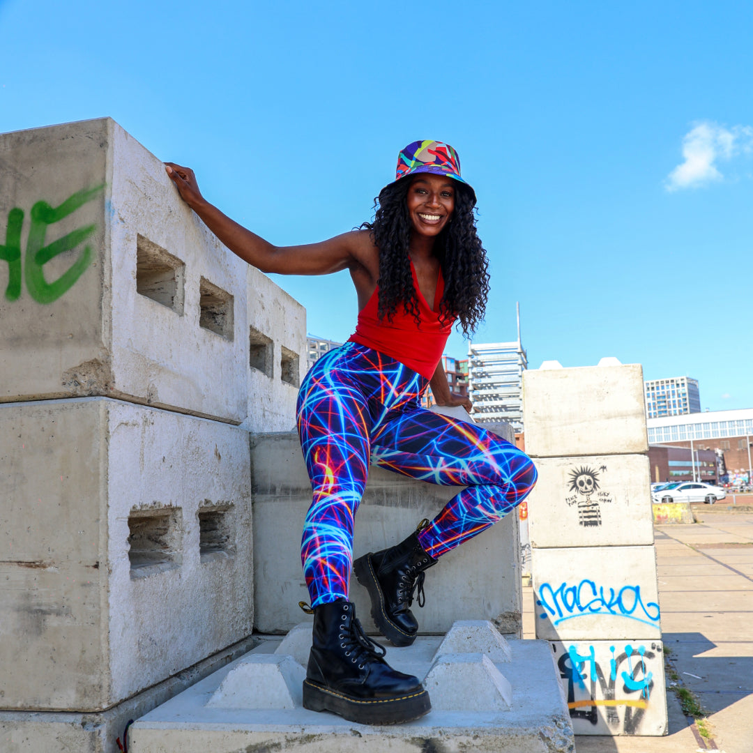 レッグウェア JANSOLVIEASSEMBLY leggings Litmus Freaking Laserbeams Legging – Festivalleggings