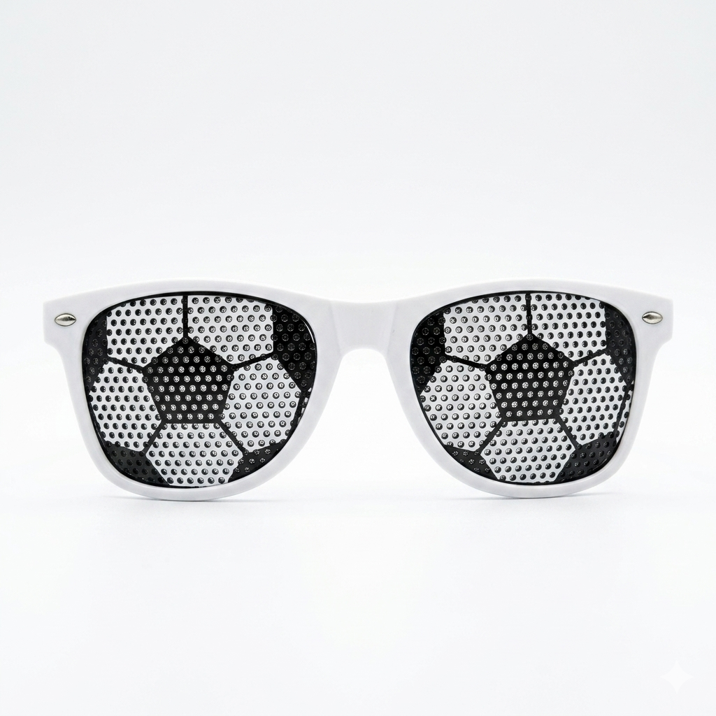 Gegarandeerd scoren met deze witte zonnebril soccer sunglasses