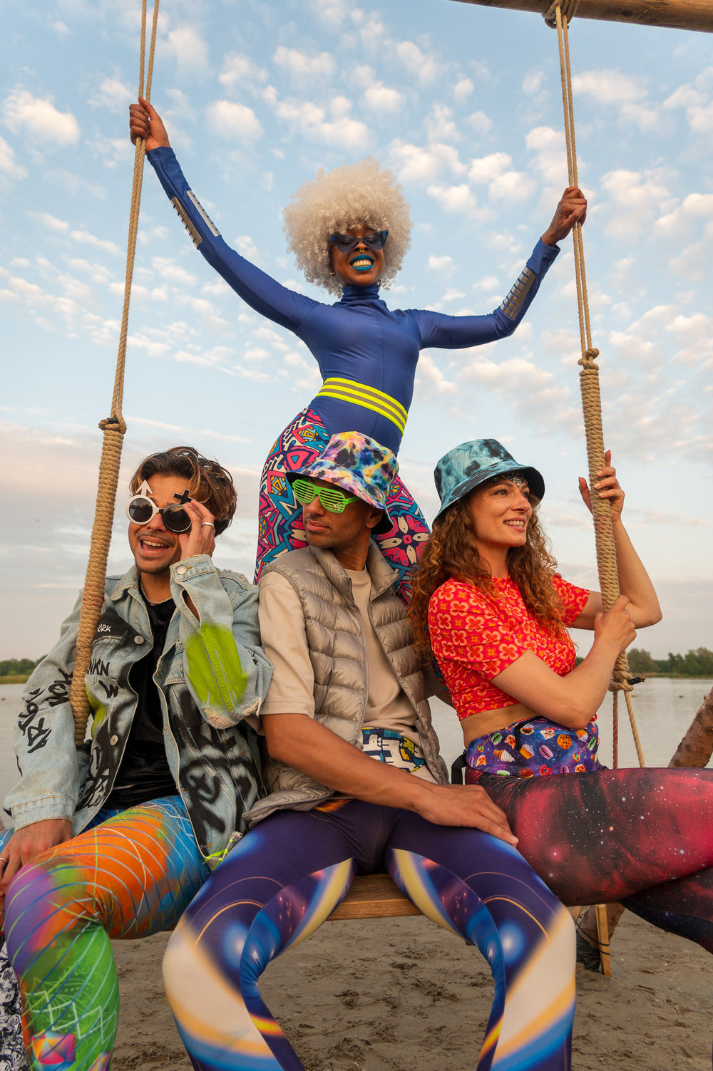Festivalleggings op een festival